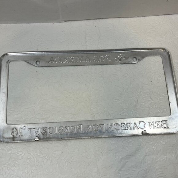 Ben Carson For President '16/Rx For America License Tag Plate Frame - Picture 2 of 9